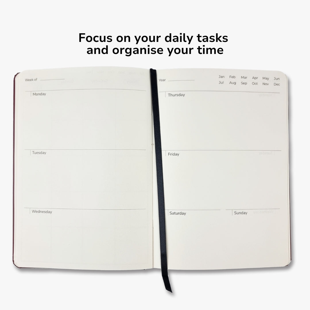 Undated Yearly Productivity Planner - Green