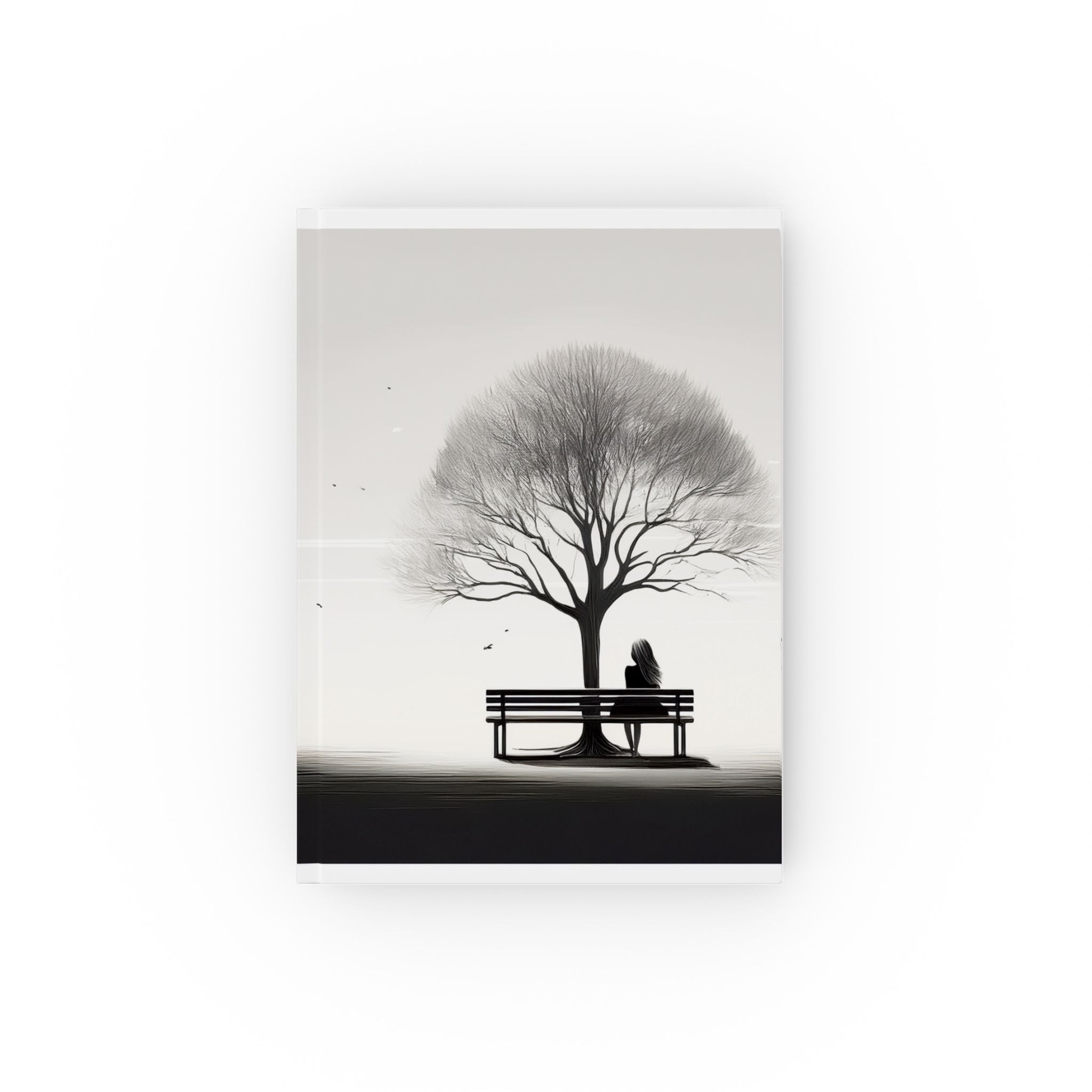 Hardcover Journal – Aesthetic Black And White Nature Design