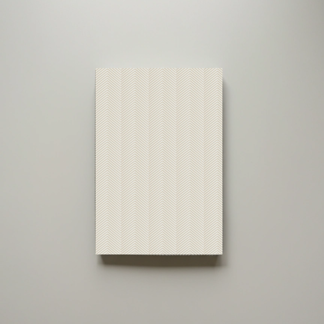 Herringbone Earthtone A5 Notebook – 150 Pages | Edition 1 | Softcover Perfect Bound - Cork & Co