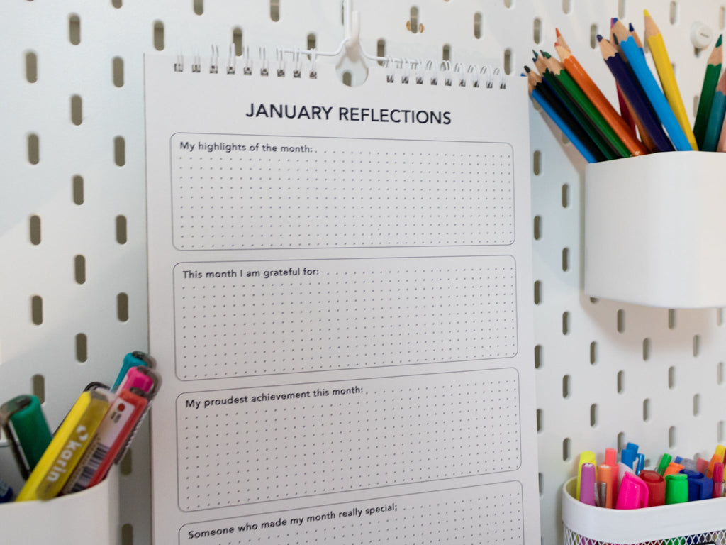 2026 Colouring Wall Calendar with Journal Prompts