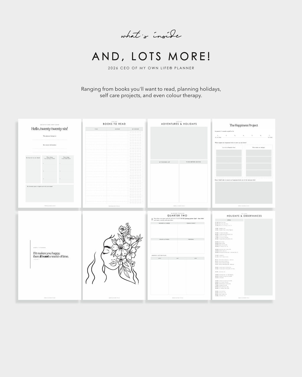 2026 Daily Life Planner • CEO of My Own Life® • Dot Luxe