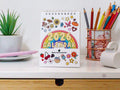 2026 Colourful Mini Desk Calendar with Journal Prompts