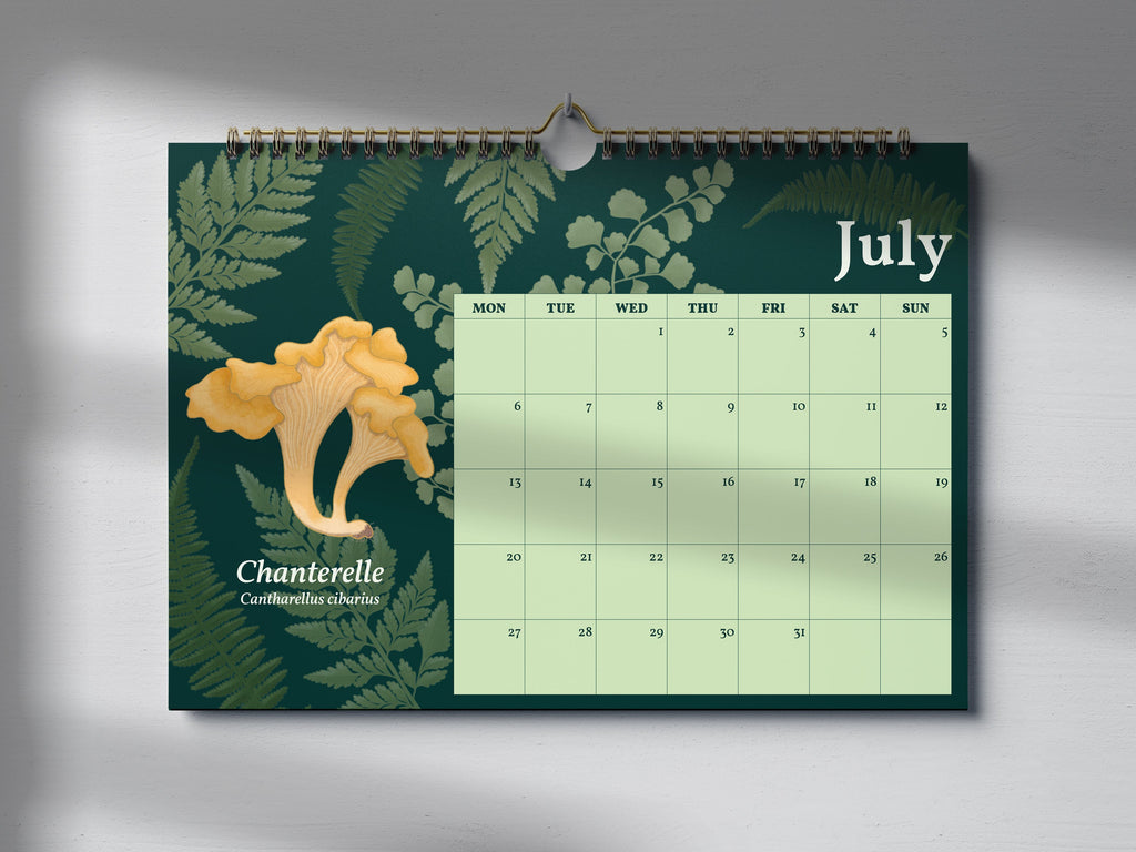 2026 Mushroom Wall Calendar