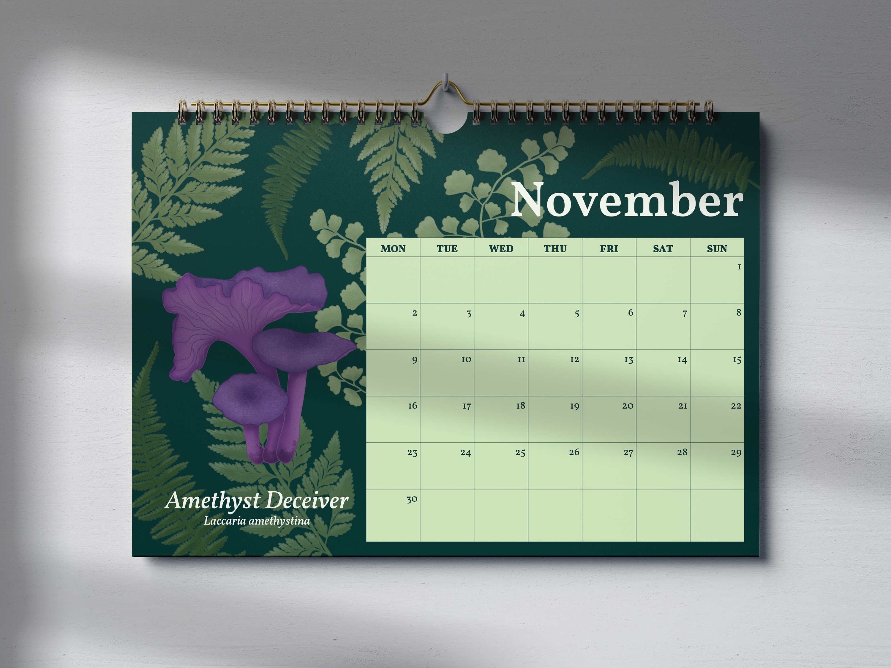 2026 Mushroom Wall Calendar