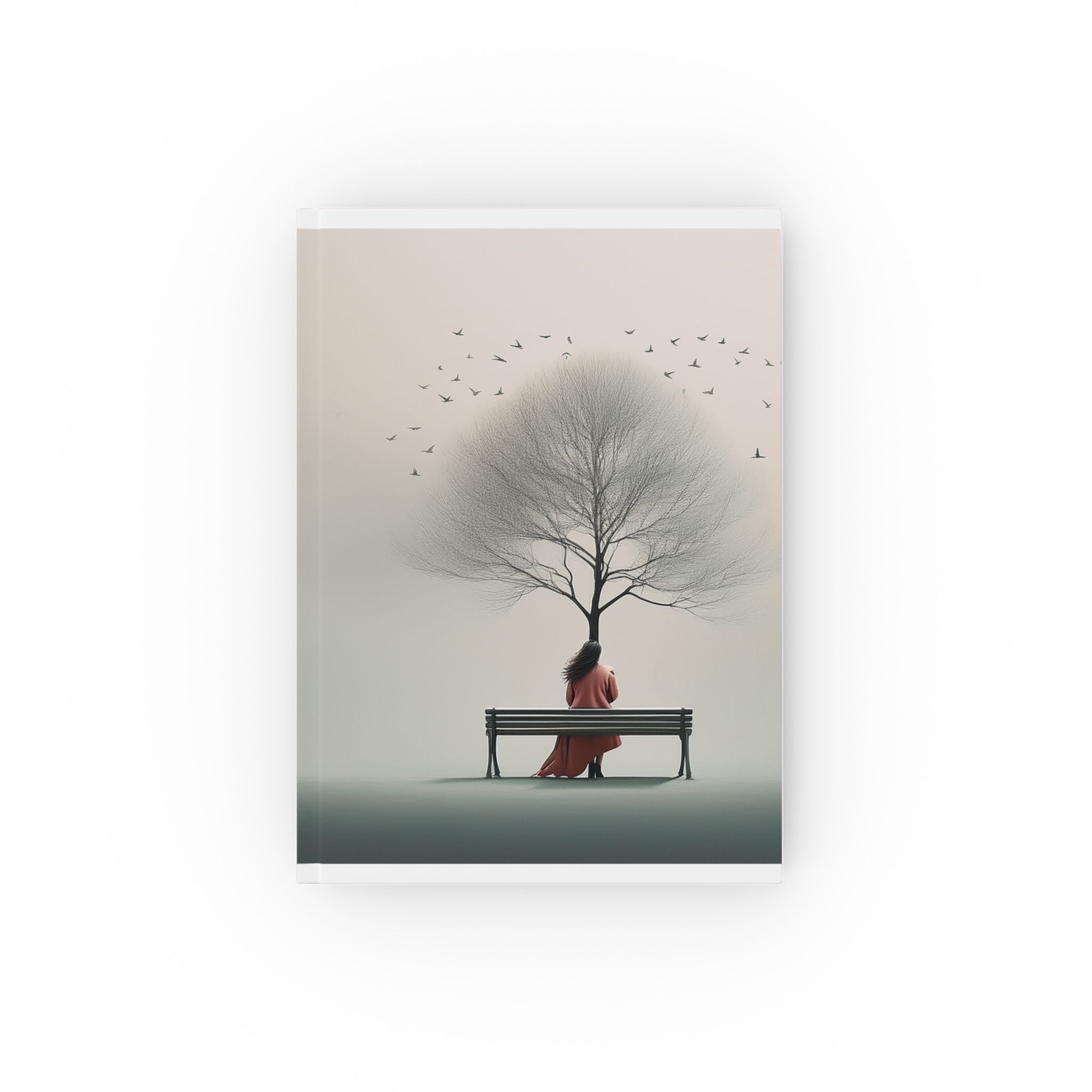 Hardcover Journal – Tree Bench Nature Aesthetic