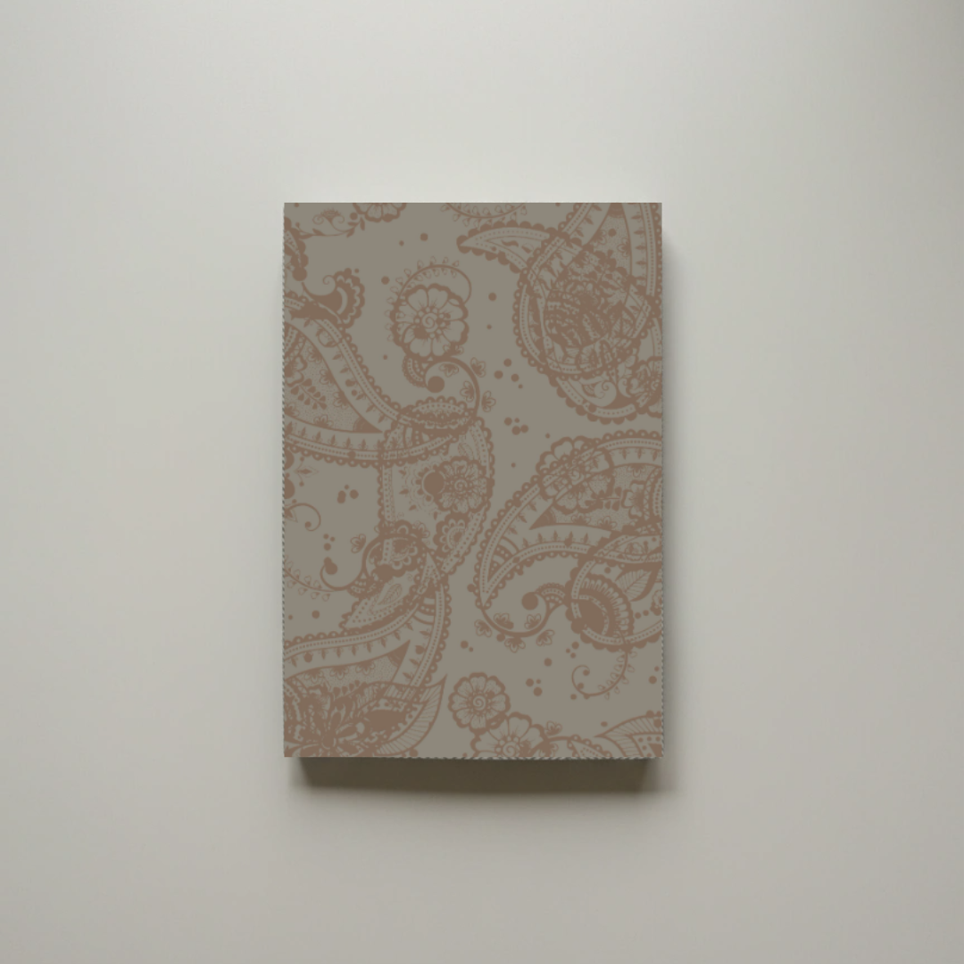 Paisley Earthtone A5 Notebook – 150 Pages | Edition 3 | Softcover Perfect Bound - Cork & Co