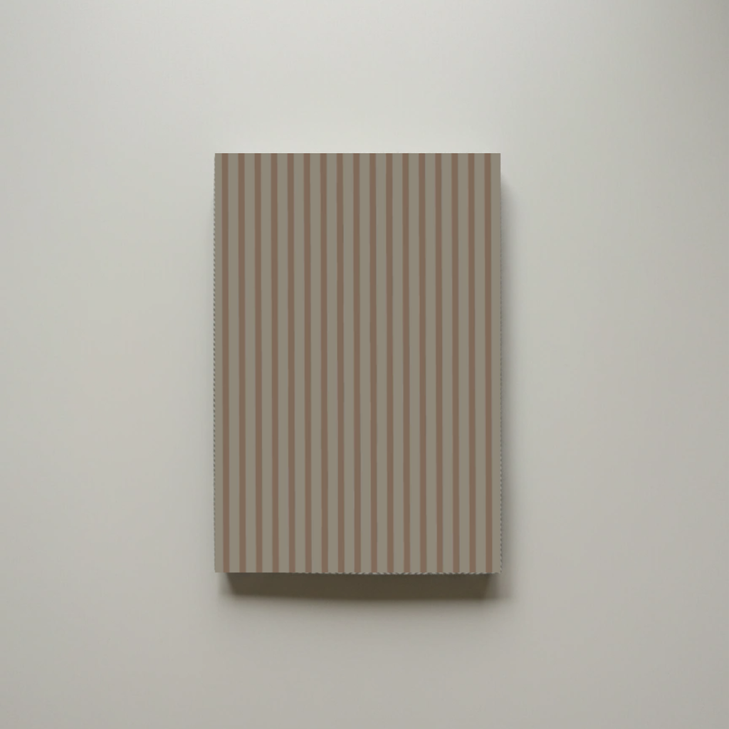 Striped Earthtone A5 Notebook – 150 Pages | Edition 3 | Softcover Perfect Bound - Cork & Co