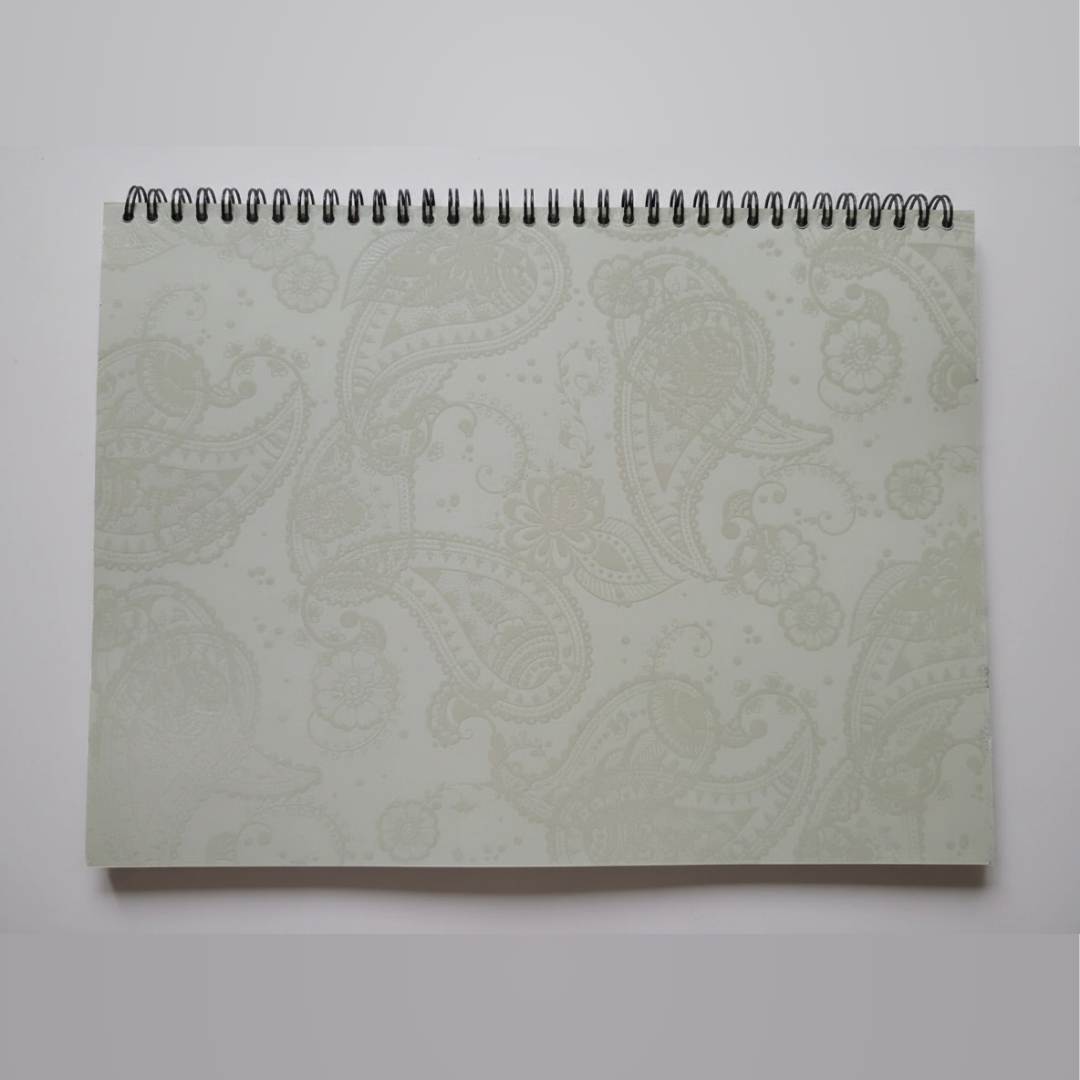 A4 Wiro Weekly Planner – Earthtones Paisley (Edition 1) | Undated | 55 Weeks + Habit Tracker - Cork & Co