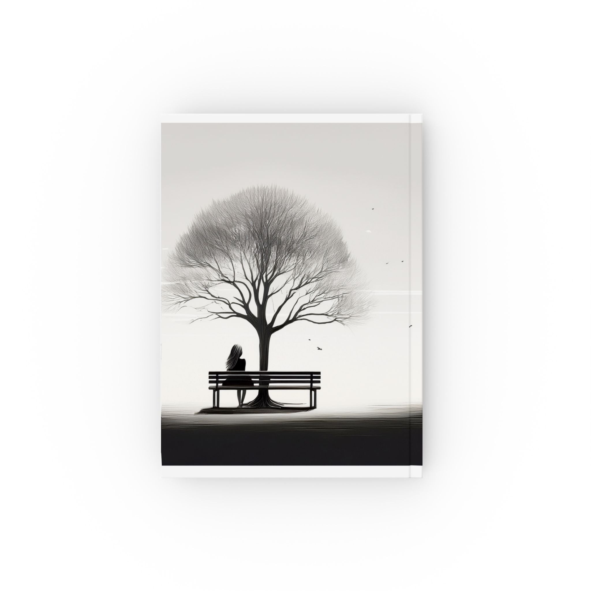 Hardcover Journal – Aesthetic Black And White Nature Design
