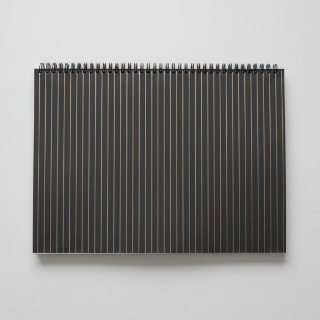 A4 Weekly Planner – Black & Gold Foil Pinstripe | Undated | 55 Weeks + Habit Tracker - Cork & Co