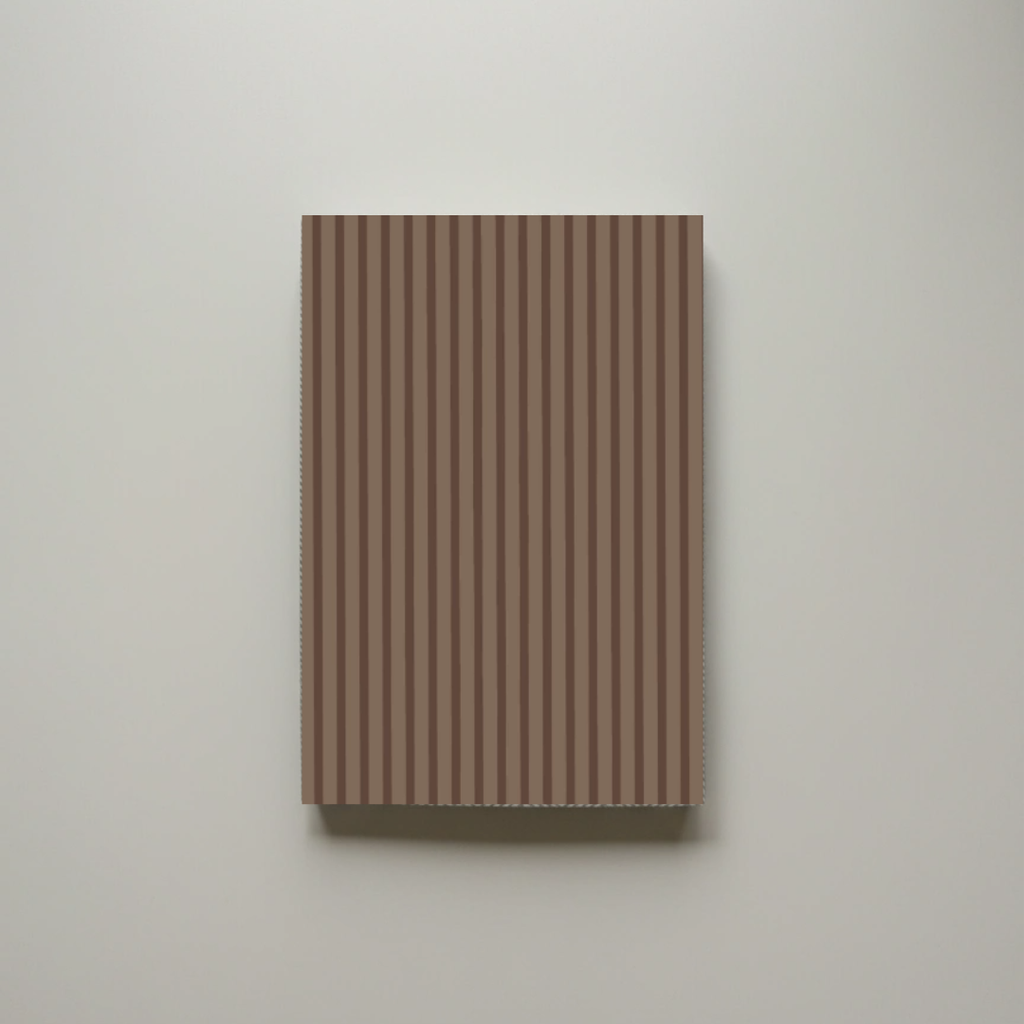 Striped Earthtone A5 Notebook – 150 Pages | Edition 4 | Softcover Perfect Bound - Cork & Co