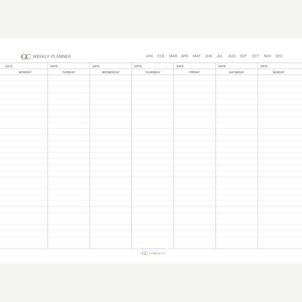 A4 Wiro Weekly Planner – Earthtones Paisley (Edition 1) | Undated | 55 Weeks + Habit Tracker - Cork & Co