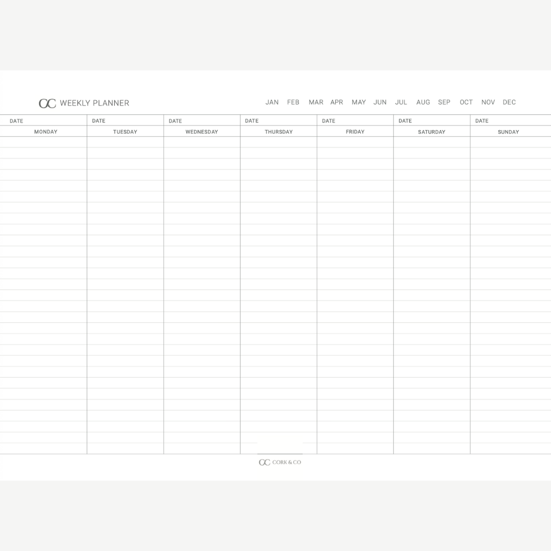 A4 Wiro Weekly Planner – Earthtones Paisley (Edition 1) | Undated | 55 Weeks + Habit Tracker - Cork & Co