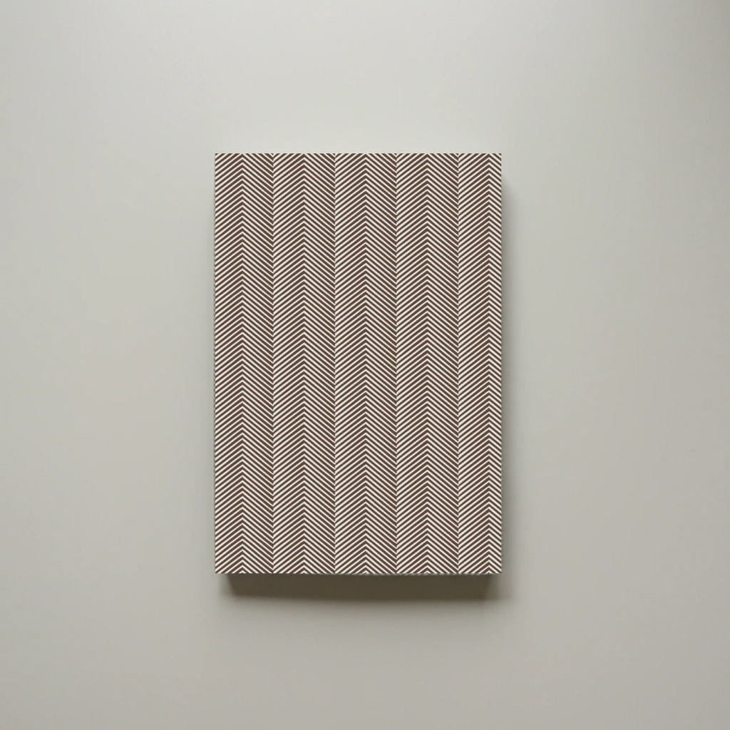 Herringbone Earthtone A5 Notebook – 150 Pages | Edition 5 | Softcover Paperback - Cork & Co