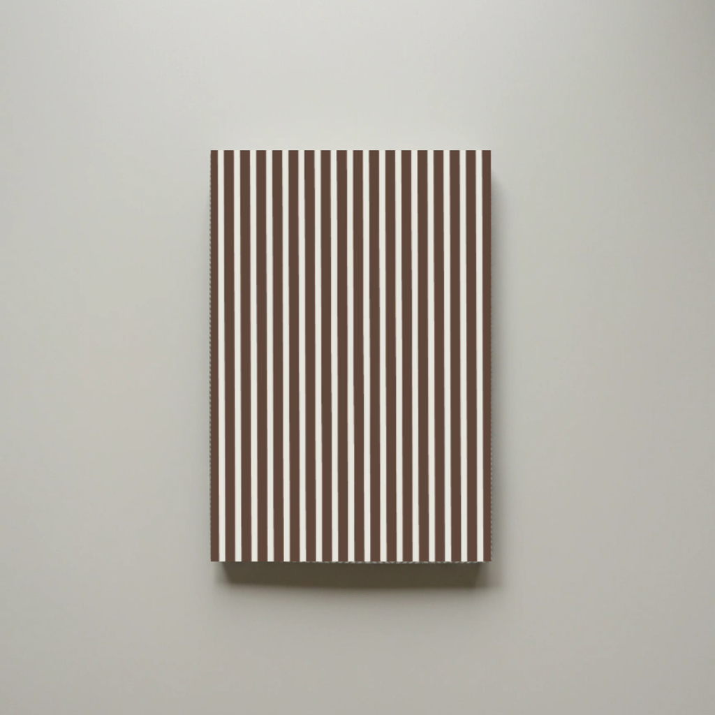 Striped Earthtone A5 Notebook – 150 Pages | Edition 5 | Softcover Perfect Bound - Cork & Co