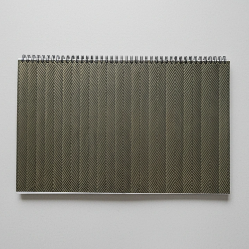 A4 Wiro Weekly Planner – Black & Gold Foil Herringbone | Undated | 55 Weeks + Habit Tracker - Cork & Co