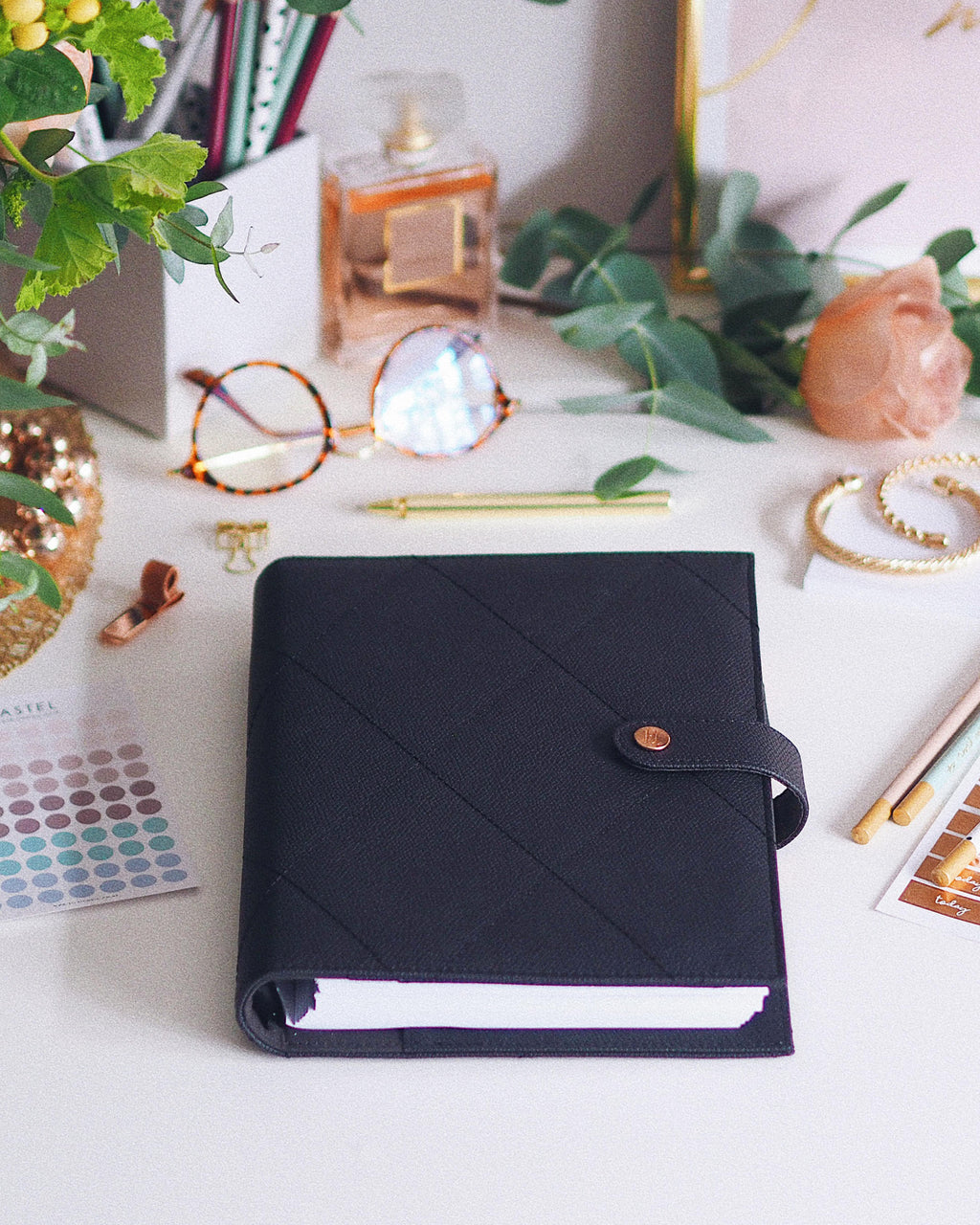 Vegan Leather A5 Ring Binder | Black