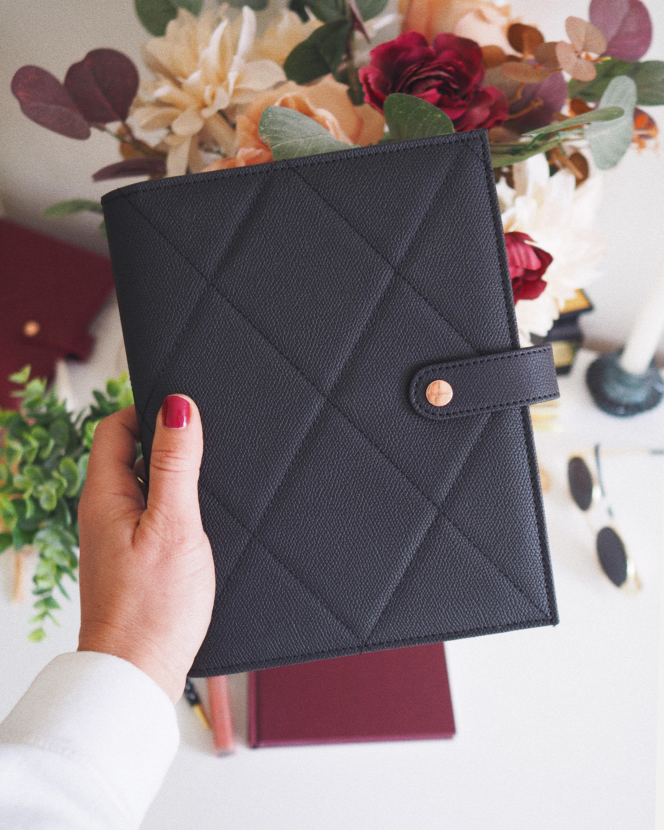 Vegan Leather A5 Ring Binder | Black