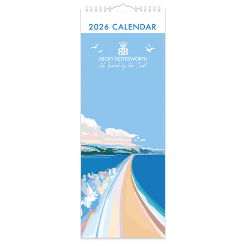 2026 Seaside Art Slim Line Calendar