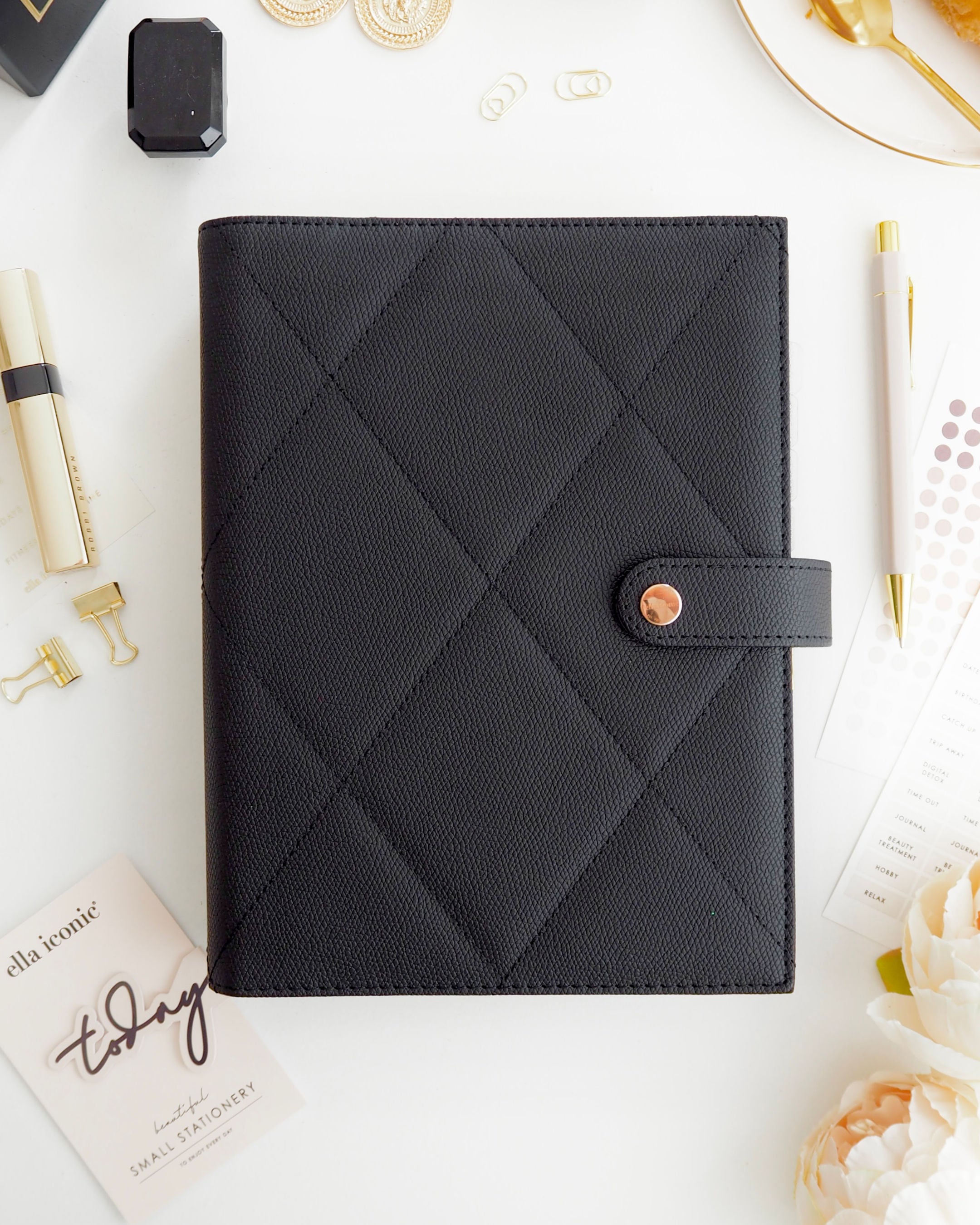 Vegan Leather A5 Ring Binder | Black