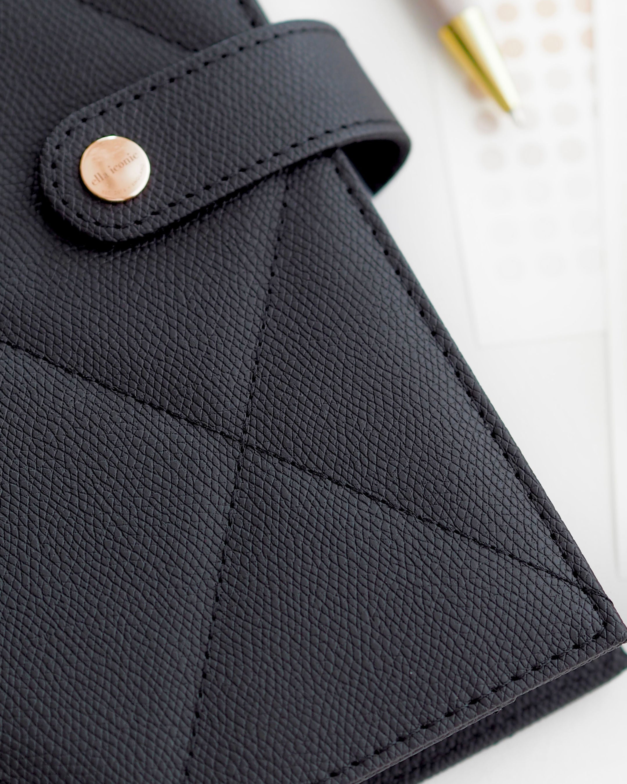 Vegan Leather A5 Ring Binder | Black