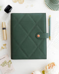 Vegan Leather A5 Ring Binder •  Deep Green