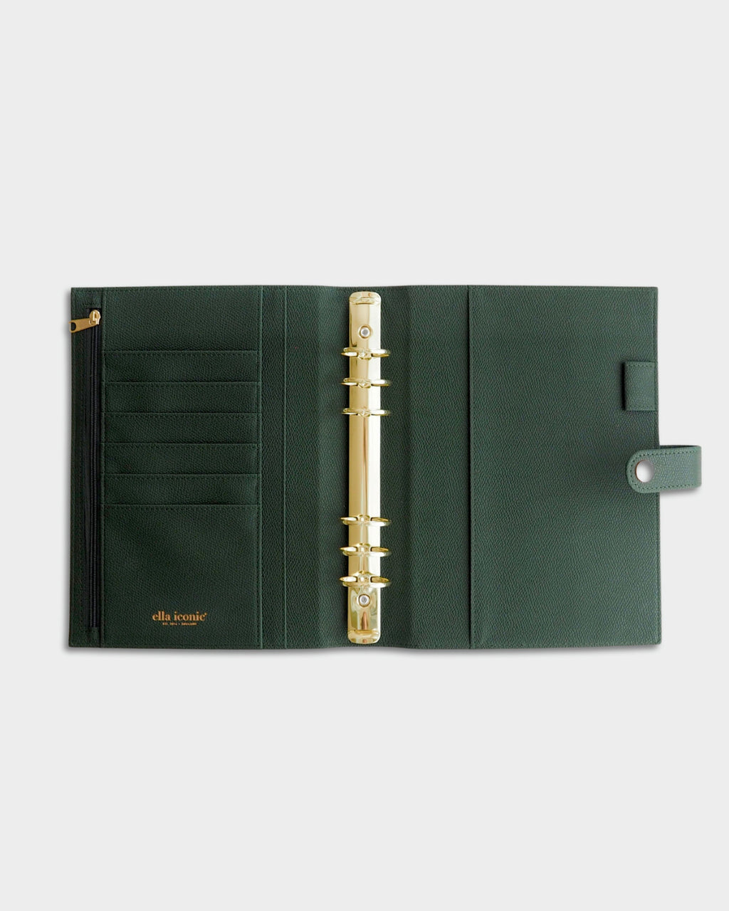 Vegan Leather A5 Ring Binder •  Deep Green