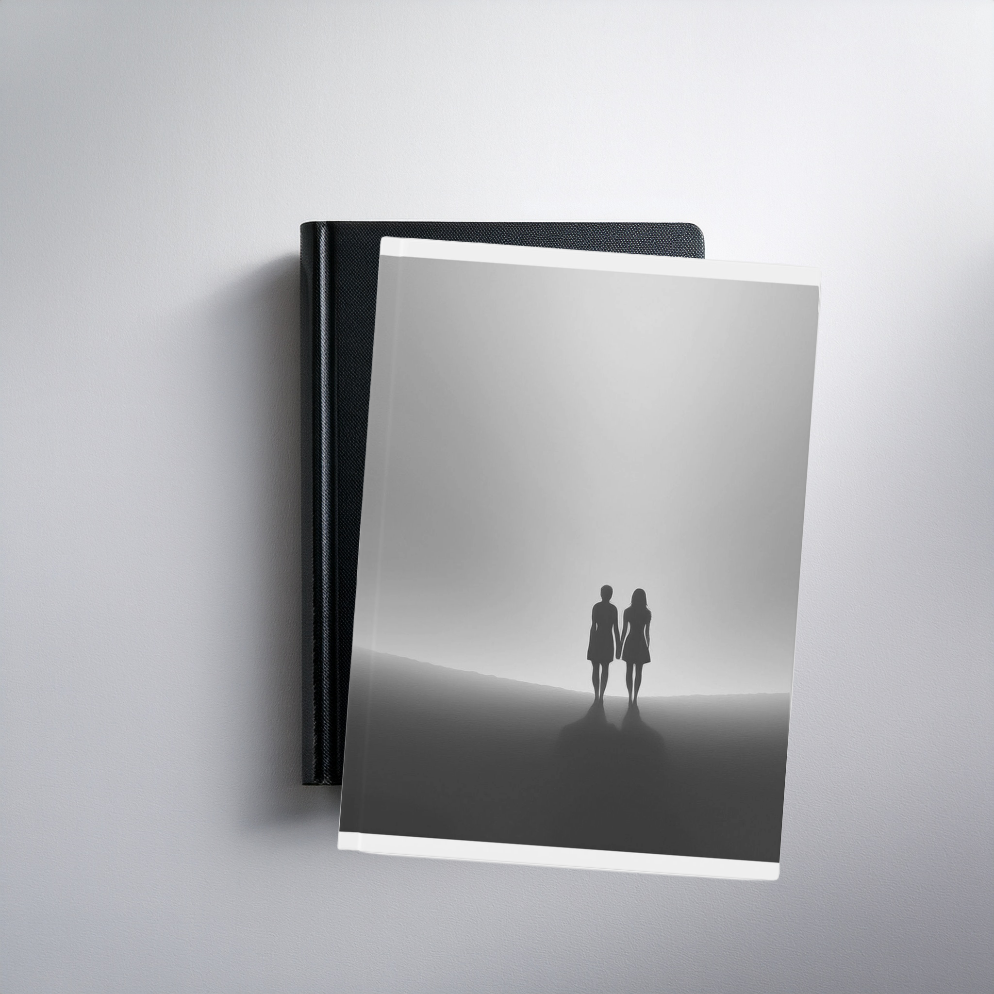 A5 Hardcover Journal – Minimalist Black & White Friendship Design