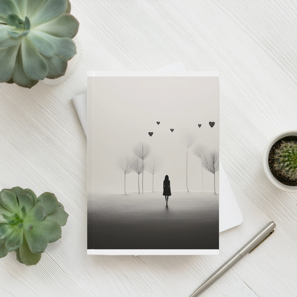 A5 Hardcover Journal – Serene Minimalist Design | Mindful Writing Notebook for Reflection & Journaling