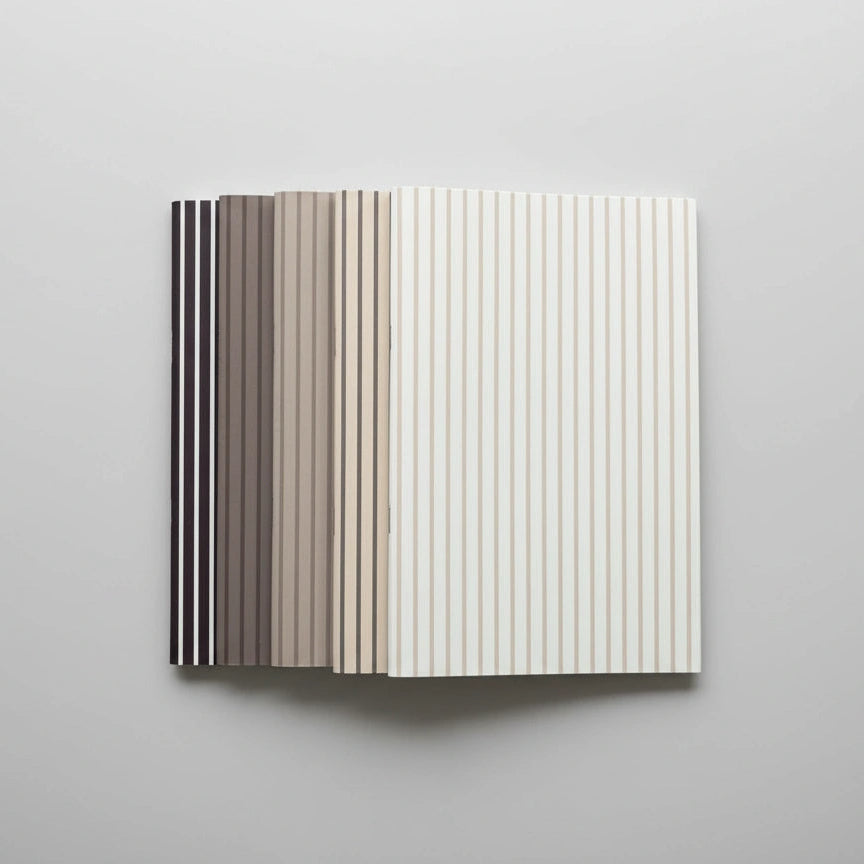 A4 Study Notebook Set – Stripe Earthtone Edition (Stripe Design) | 5-Pack