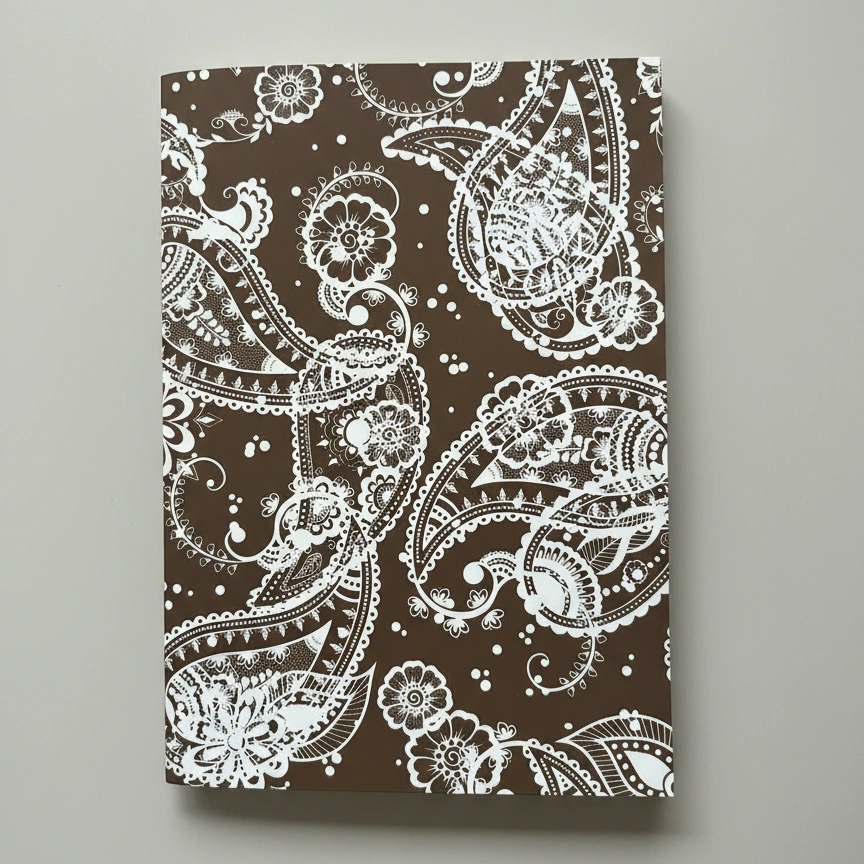 A4 Study Notebook Set – Earthtone Edition (Paisley Design) | 5-Pack - Cork & Co