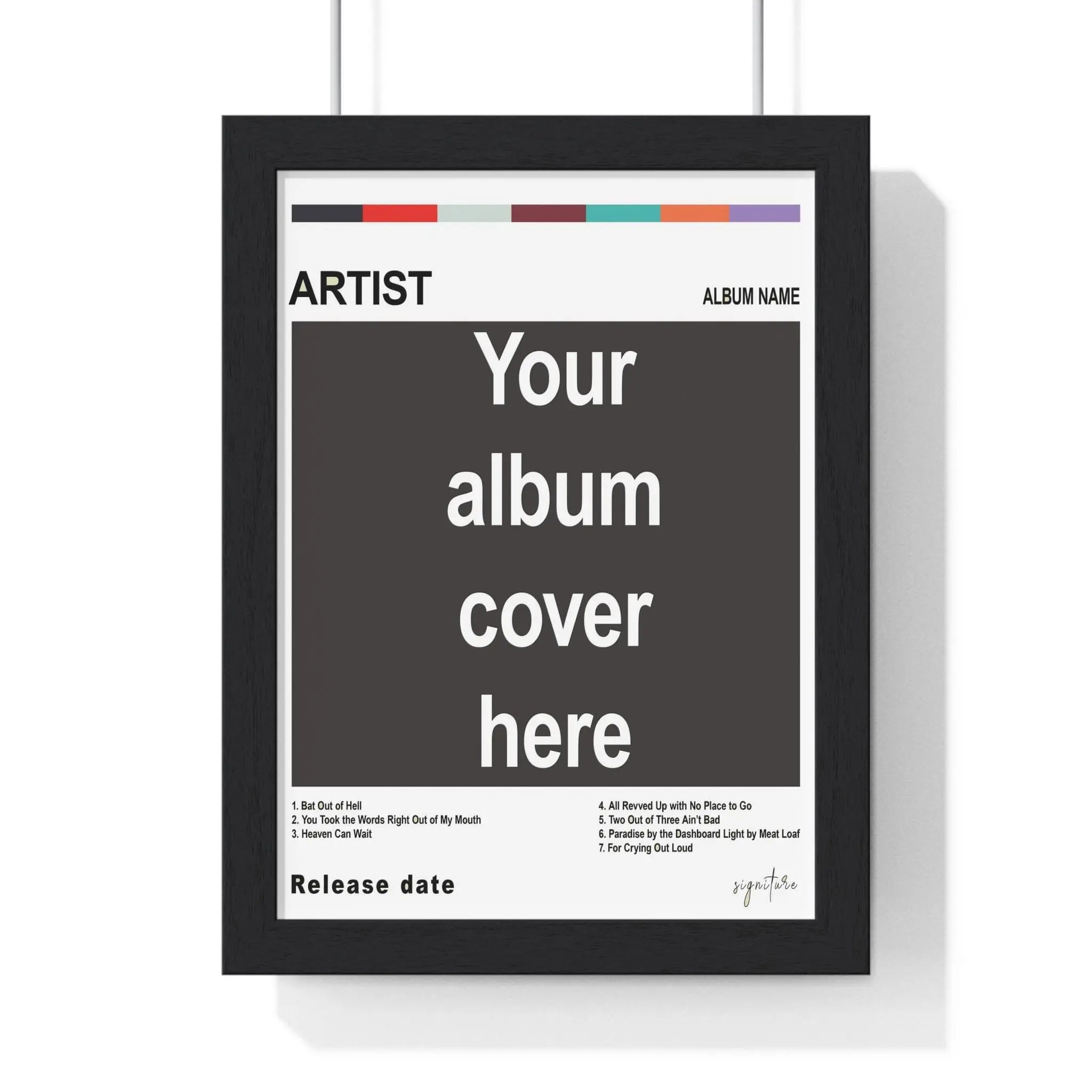 Custom Album Cover Poster | Personalised Music Print