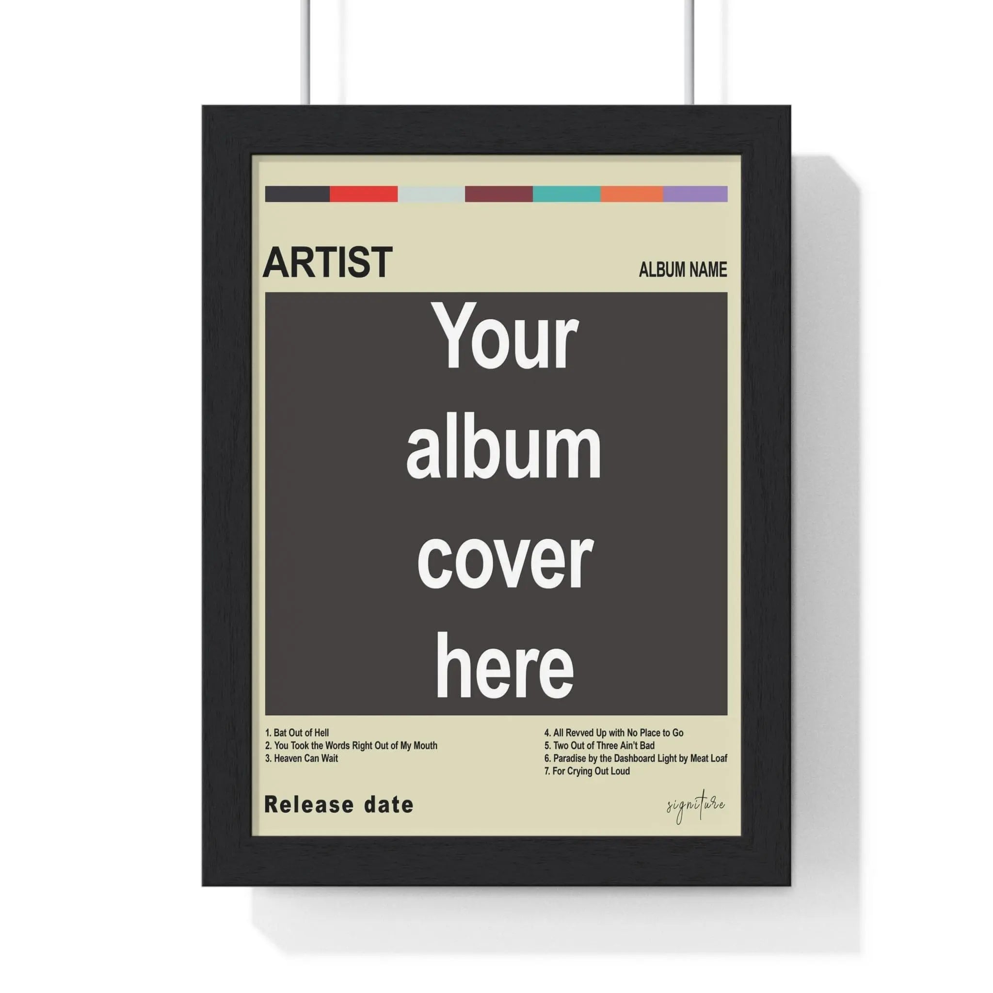Custom Album Cover Poster | Personalised Music Print