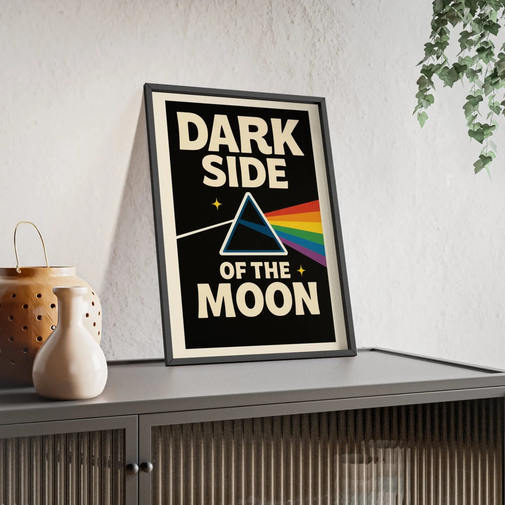 Dark Side of the Moon Poster | Prism Rainbow Music Wall Art Print