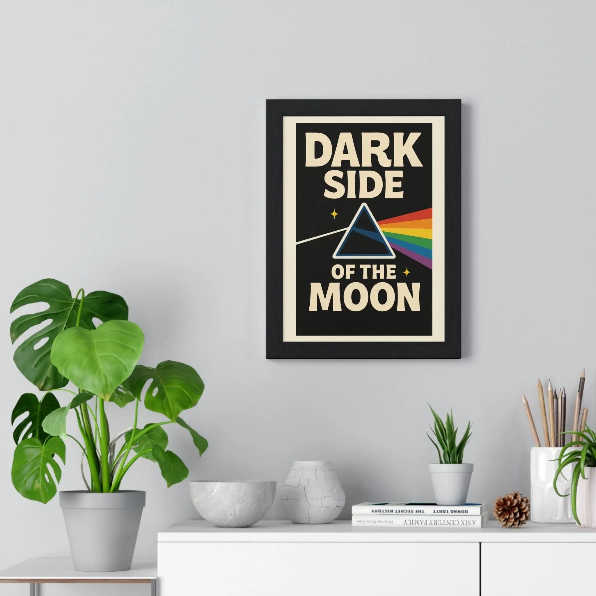 Dark Side of the Moon Poster | Prism Rainbow Music Wall Art Print
