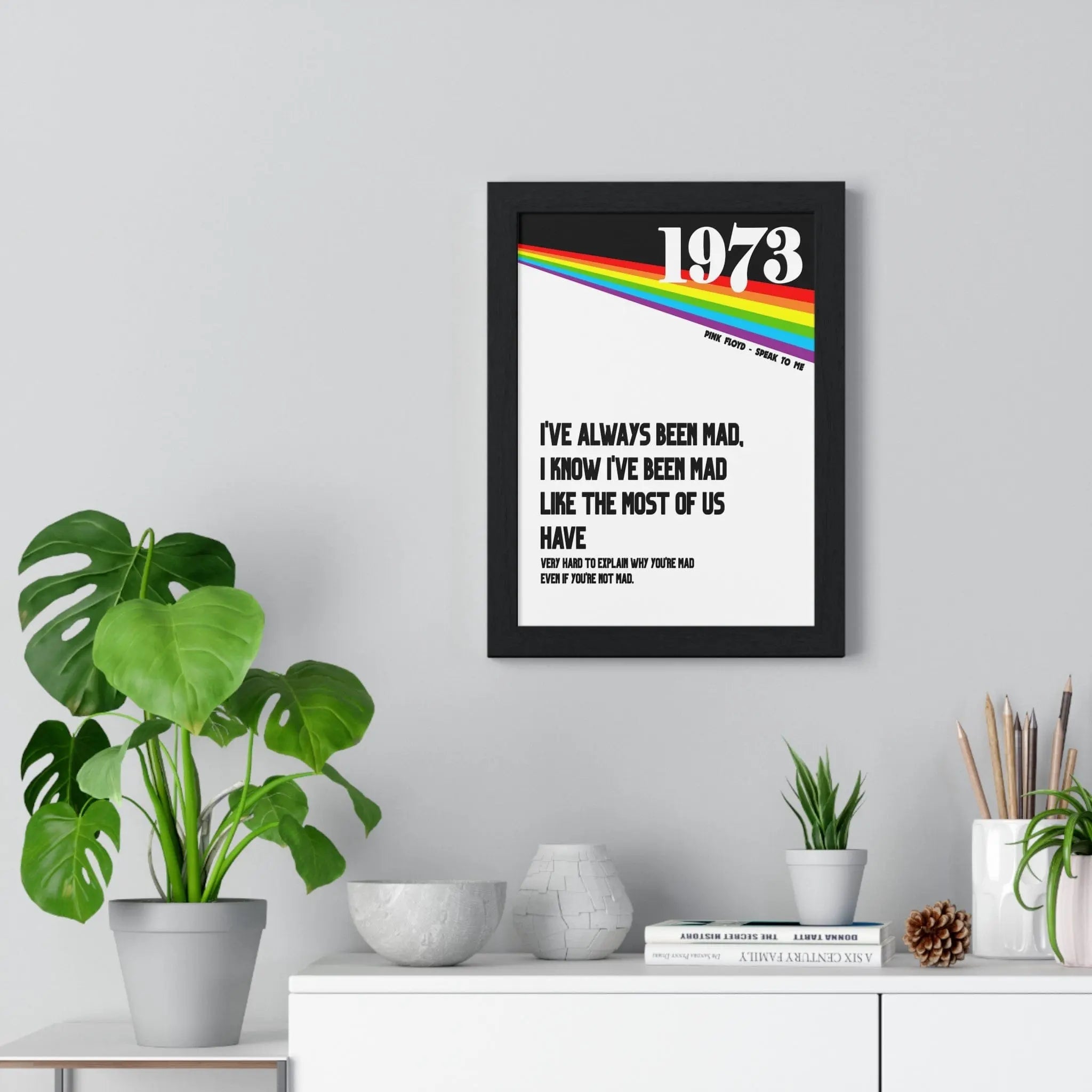 Inspired by Pink Floyd | 1973 Lyric Art Print Poster