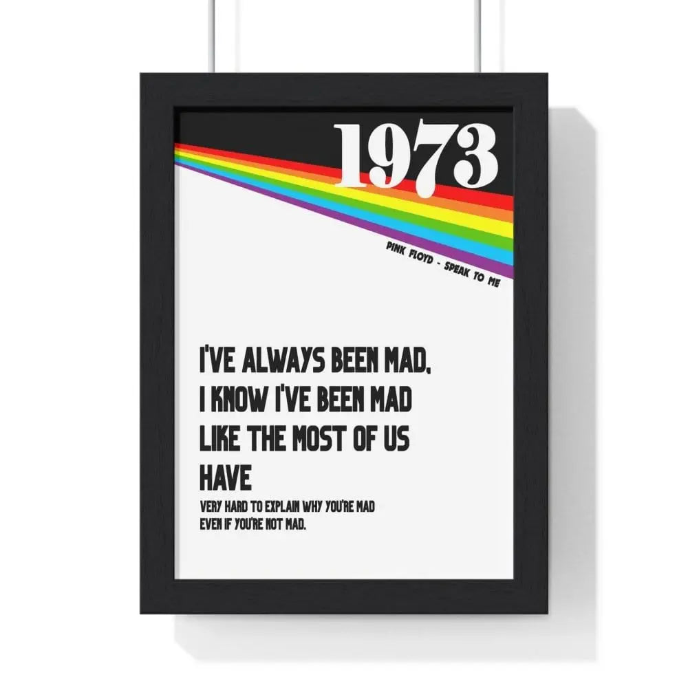 Inspired by Pink Floyd | 1973 Lyric Art Print Poster