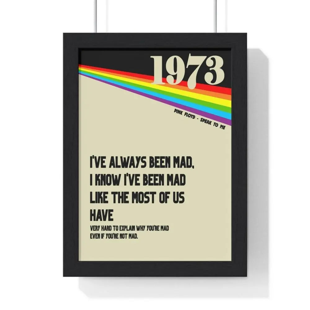 Inspired by Pink Floyd | 1973 Lyric Art Print Poster