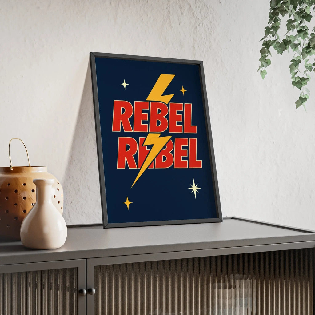 Rebel Rebel Poster | David Bowie Inspired Lyric Wall Art Print