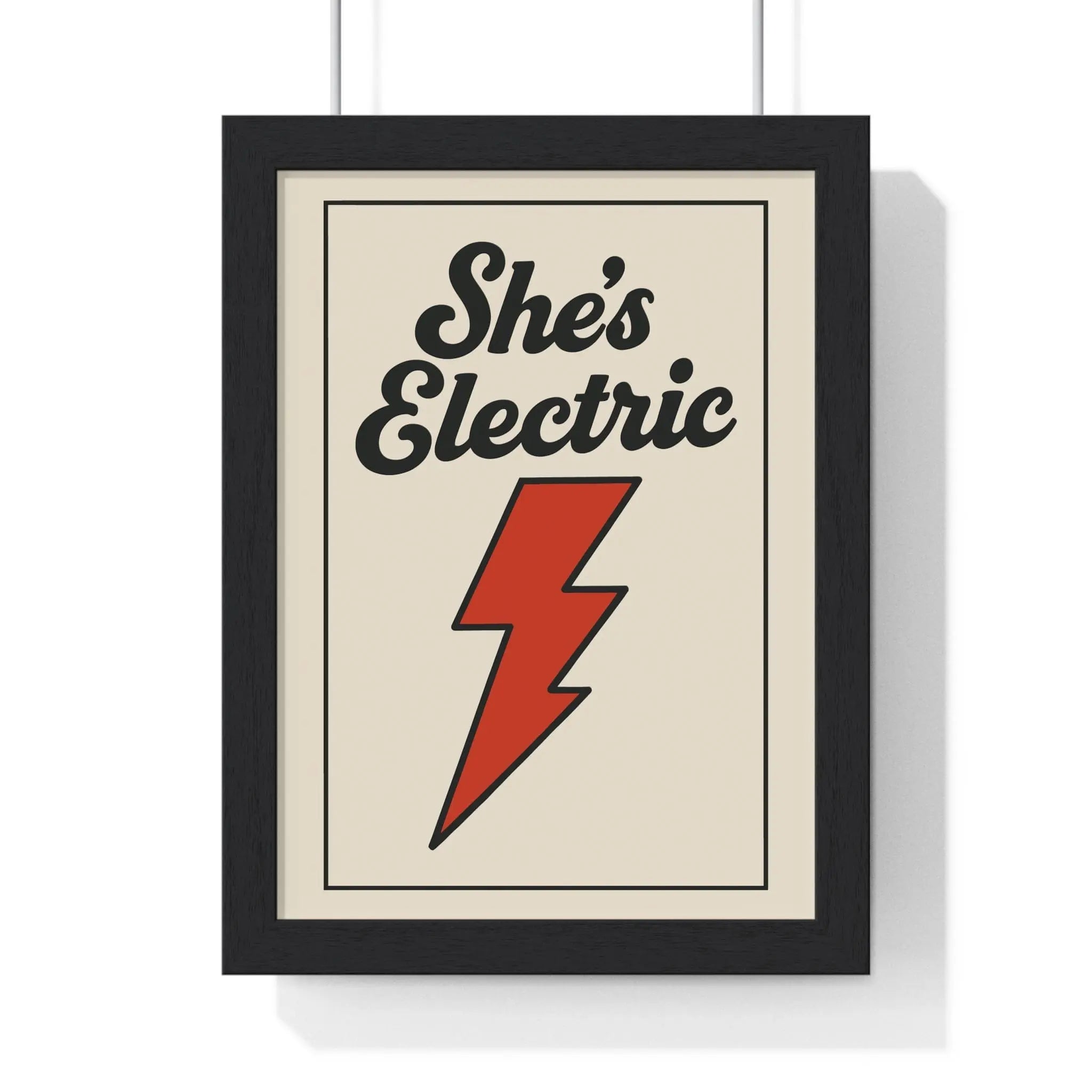 She’s Electric Poster | Oasis Inspired Vintage Wall Art