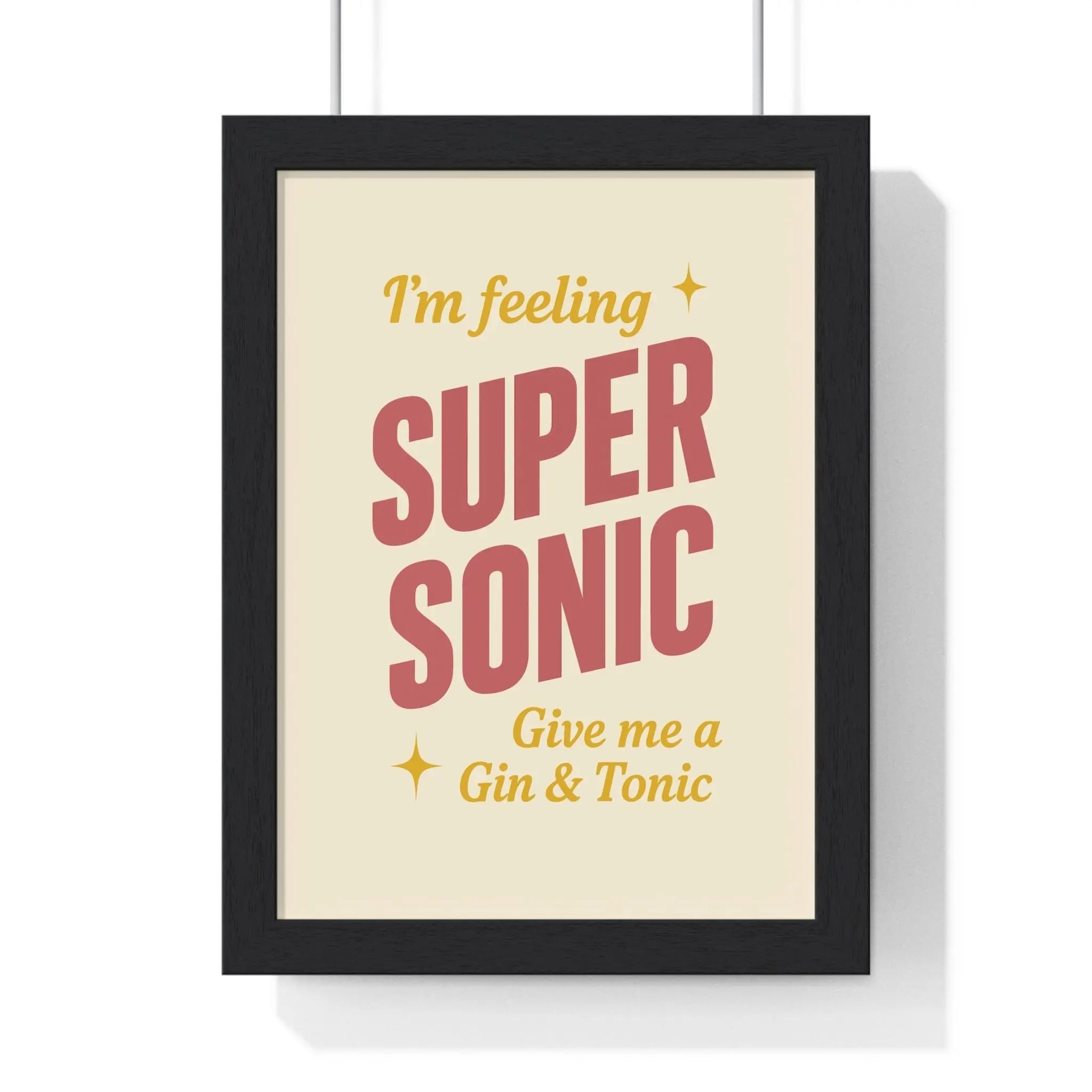 Supersonic Oasis Poster | Gin & Tonic Lyric Wall Art Print