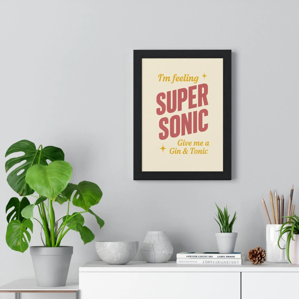 Supersonic Oasis Poster | Gin & Tonic Lyric Wall Art Print
