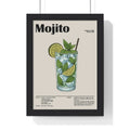 Mojito Cocktail Poster – Fresh Classic Drink Wall Art – Framed or Unframed