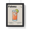 Paloma Cocktail Poster – Fresh Tequila Drink Wall Art – Framed or Unframed
