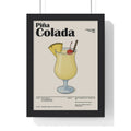 Piña Colada Cocktail Poster – Tropical Drink Wall Art – Framed or Unframed