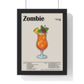Zombie Cocktail Poster – Bold Tiki Bar Wall Art – Framed or Unframed