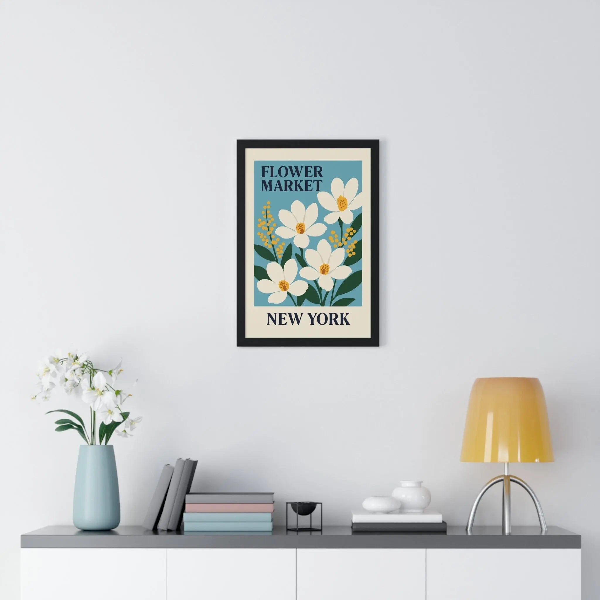 Flower Market New York Poster | Vintage Botanical Wall Art