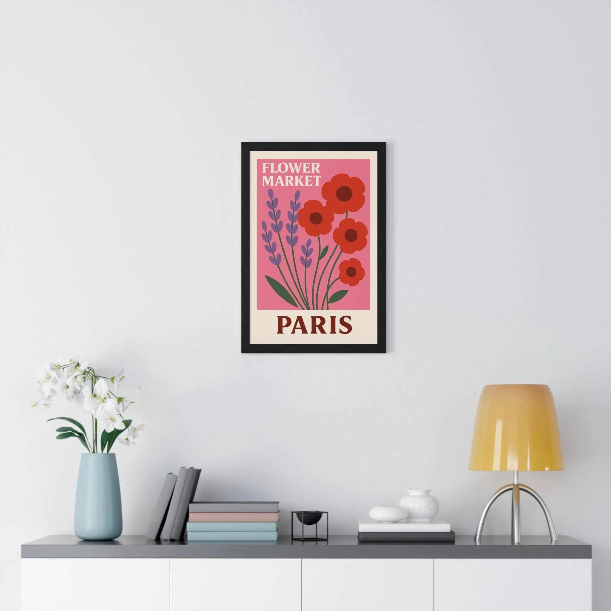 Flower Market Paris Poster | Vintage Floral Wall Art