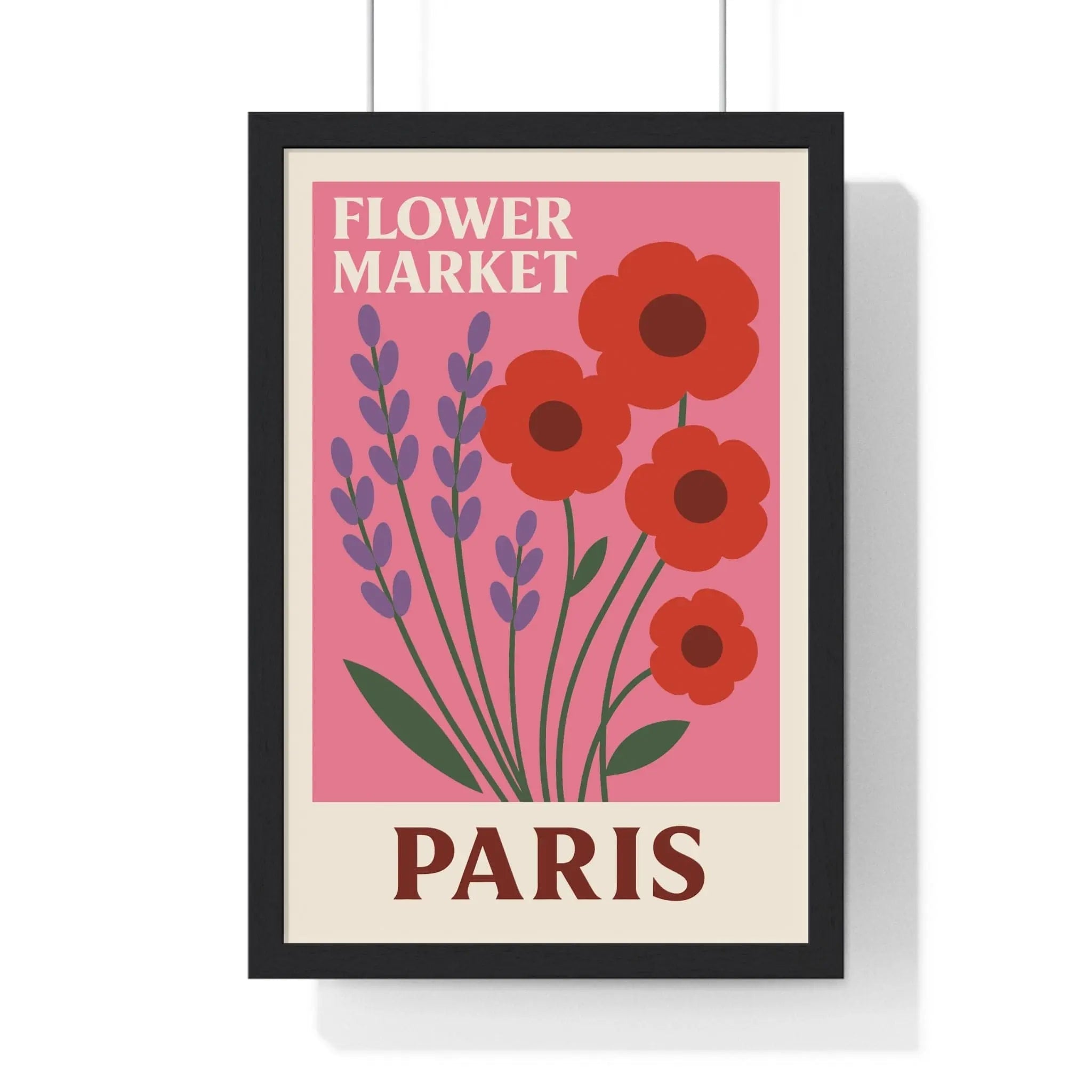 Flower Market Paris Poster | Vintage Floral Wall Art