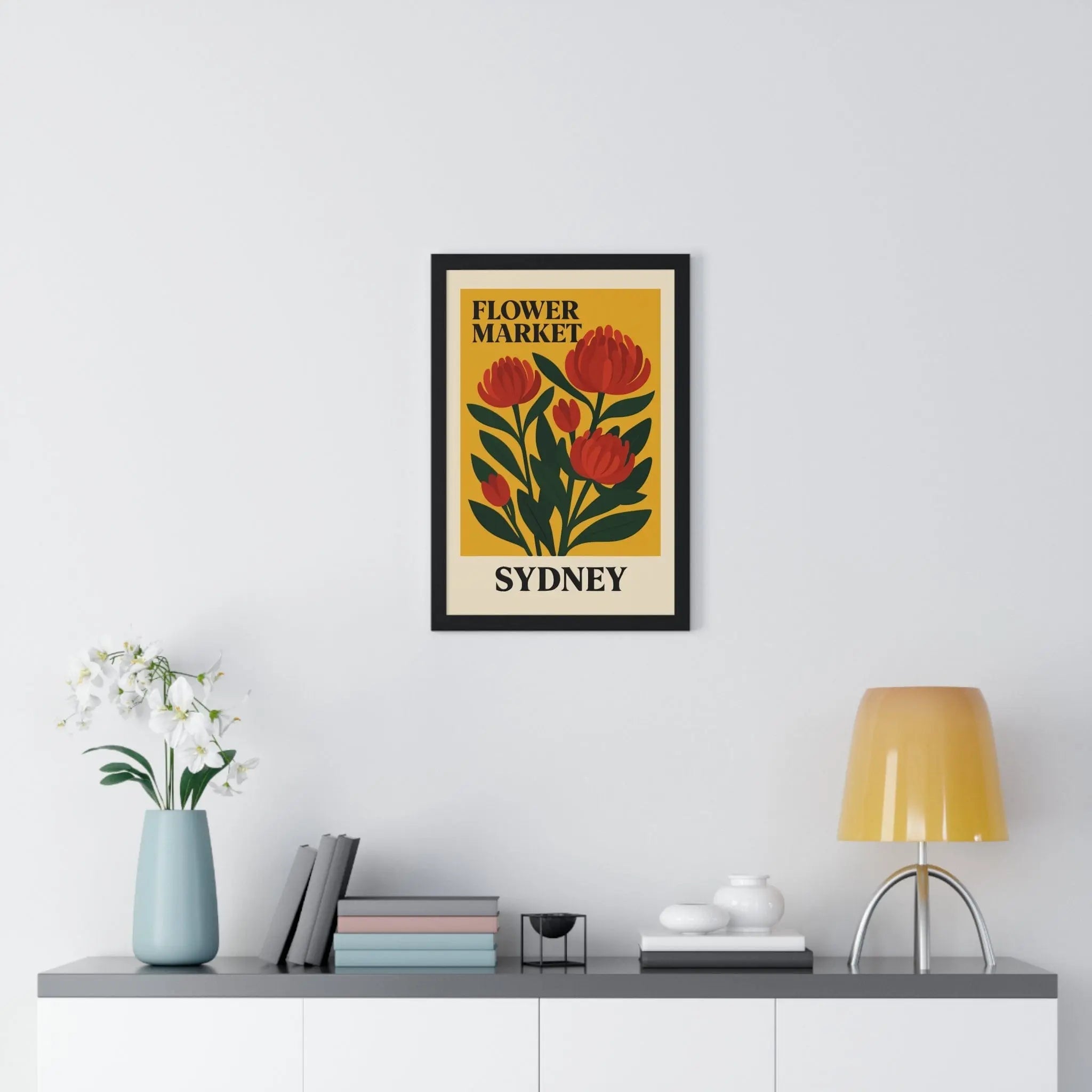 Flower Market Sydney Poster | Vintage Botanical Wall Art